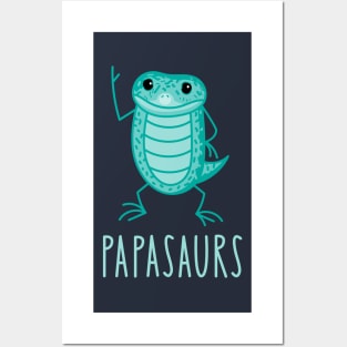 Papa dinosaurs Posters and Art